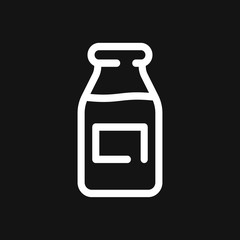 Milk icon, symbols for fresh natural food design