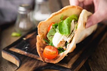 Foto op Canvas Gyros with chicken and vegetables © Ruslan Mitin