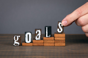 GOALS. Planning, success, opportunities and work concept
