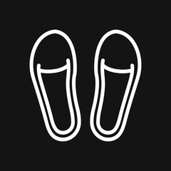 Moccasin icon isolated on background. Shoes symbol stock vector illustration.