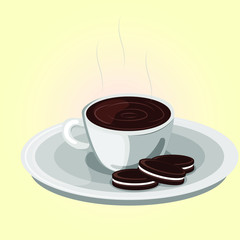 Vector Coffe and biscuits Illustration