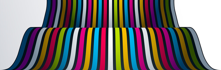 3D abstract lines in perspective vector background, modern trendy design element, cool style layout for ads posters banners and covers, retro template.