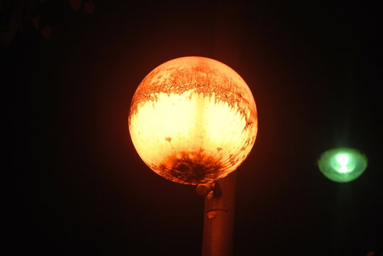 red lantern in the night
