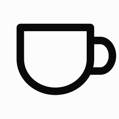 Cup icon. A cup of coffee or tea. Illustration of a cafe. Rest or eating area. Sale of drinks. Department in the store. Vector icon.