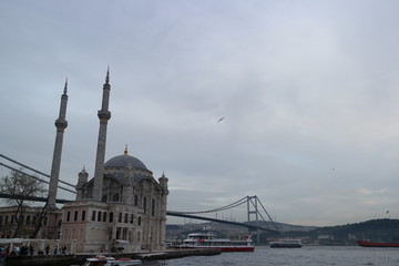 ortakoy square mosque in istanbul (grand mecidiye mosque)