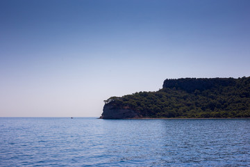 Kemer, Turkey / 08-28-2019. View of the mountains of Kemer.