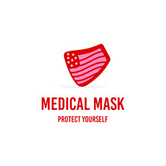 Mask a medical logo design. Awesome modern mask logo. A mask medical logotype.Mask a medical logo design. Awesome modern mask logo. A mask medical logotype.