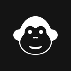 Vector monkey icon isolated on background. Animal symbol
