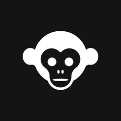 Vector monkey icon isolated on background. Animal symbol