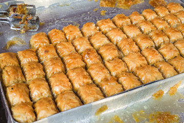 Traditional baklava sweet dessert delights