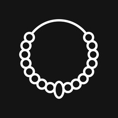 Necklaces icon. Stylized sign of beads necklace.