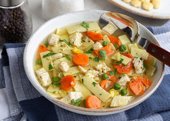 Bowl of Chicken Noodle Soup