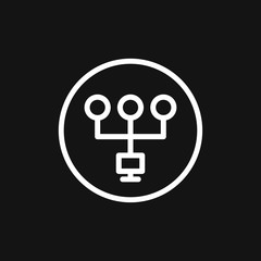 Network icon, computing and computer network symbol