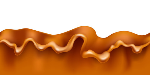 Caramel seamless wave pattern