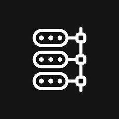 Network icon, computing and computer network symbol