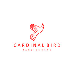 Cardinal bird logo design. Awesome modern cardinal bird logo. A cardinal bird logotype.