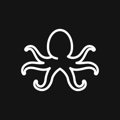 Fototapeta premium Octopus icon. Vector of an octopus design on white background. Aquatic animals.