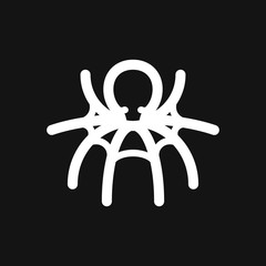 Octopus icon. Vector of an octopus design on white background. Aquatic animals.
