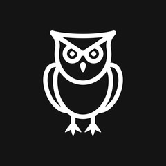 Owl icon. Vector images of owl on background.