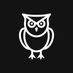 Owl icon. Vector images of owl on background.