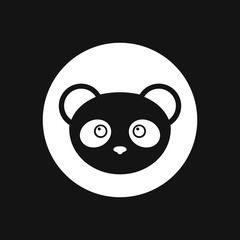 Panda icon. Vector image of a panda on background