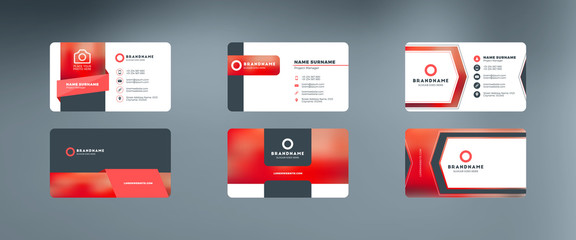 Fototapeta na wymiar Set of modern business cards. Vector illustration. Stationery design