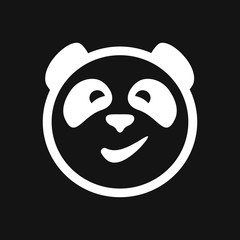 Panda icon. Vector image of a panda on background