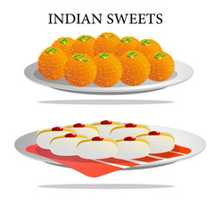 Vector Indian Sweets Illustration