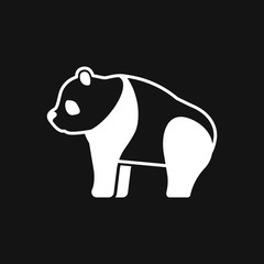 Panda icon. Vector image of a panda on background