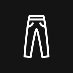 Pants icon. solid fill vector icons set as flat icons