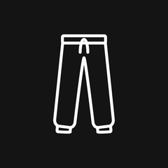Pants icon. solid fill vector icons set as flat icons