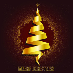 Vector Golden Ribbon illustration Design