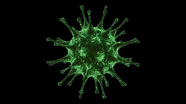 Isolated Green Covid 19 Virus Animation, Seamless Loop with Alpha Channel (Transparent Background) , 4K 30 Fps Video Animation

