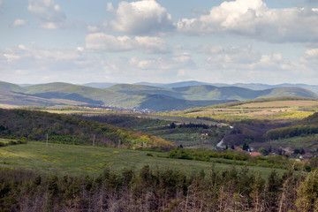 View from the Nagyvolgy-teto mountain in the Bukk, Hungary
