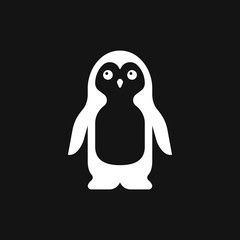 Penguin icon. Abstract birds on white background. Vector illustration
