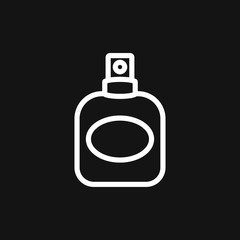 Perfume icon. Vector isolated silhouette, Cosmetics Perfume Bottles