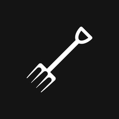 Pitchfork icon in flat style isolated on background. For your design, logo. Vector illustration.