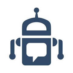 Chatbot icon in trendy flat style. Artificial intelligence sign.