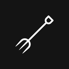 Pitchfork icon in flat style isolated on background. For your design, logo. Vector illustration.
