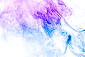 Obraz premium Colored smoke on white background