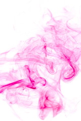 Purple smoke on white background