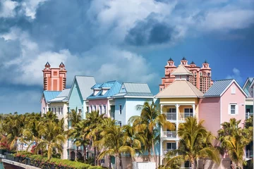 Foto op Plexiglas Colorful homes of Nassau coastline, Bahamas © jovannig