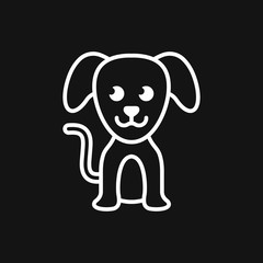 Puppy icon. Dog symbol. Vector element for your design