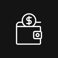 Purse vector icon. Wallet symbol for your web site design, logo, app, UI.