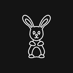 Rabbit icon vector, design on background, Rabbit Logo for your design. Animal.