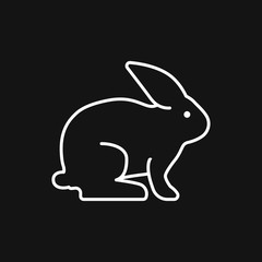 Rabbit icon vector, design on background, Rabbit Logo for your design. Animal.