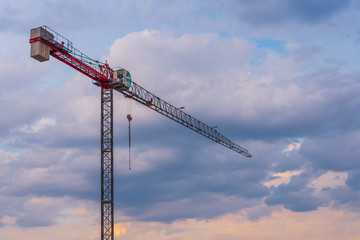 crane on the sky background