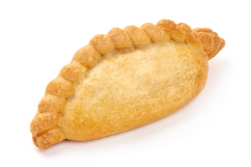 Freshly baked patties, isolated on white background