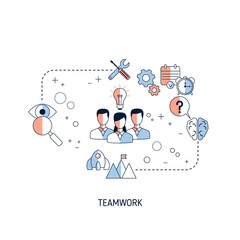 Teamwork vector concept
