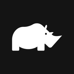 Rhino icon isolated on backgrounds, vector animal symbol